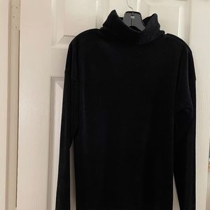 Cos Black Velvet Turtleneck